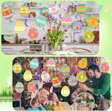 72 Pcs Easter Egg Hanging Swirl Ceiling Decorations Hanging