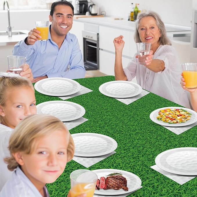 Qyeahkj Golf Party Supplies Serves 24 Golf Ball Party Paper Plates