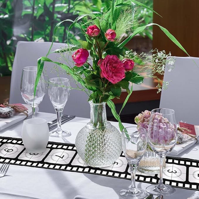 Breling 12 x 72 Inch Movie Night Table Runner Movie Theme Party