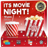 Cheshire Gifts Movie Night Supplies 18 Pcs - Popcorn Bags (12ct) &
