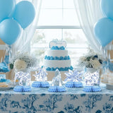 Blue Toile de Jouy Safari Baby Shower Centerpieces – 12 PCS Blue &