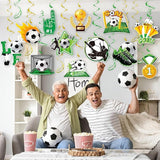 Soccer Hanging Swirls - 30 Pcs Soccer Party Decorations Ceiling