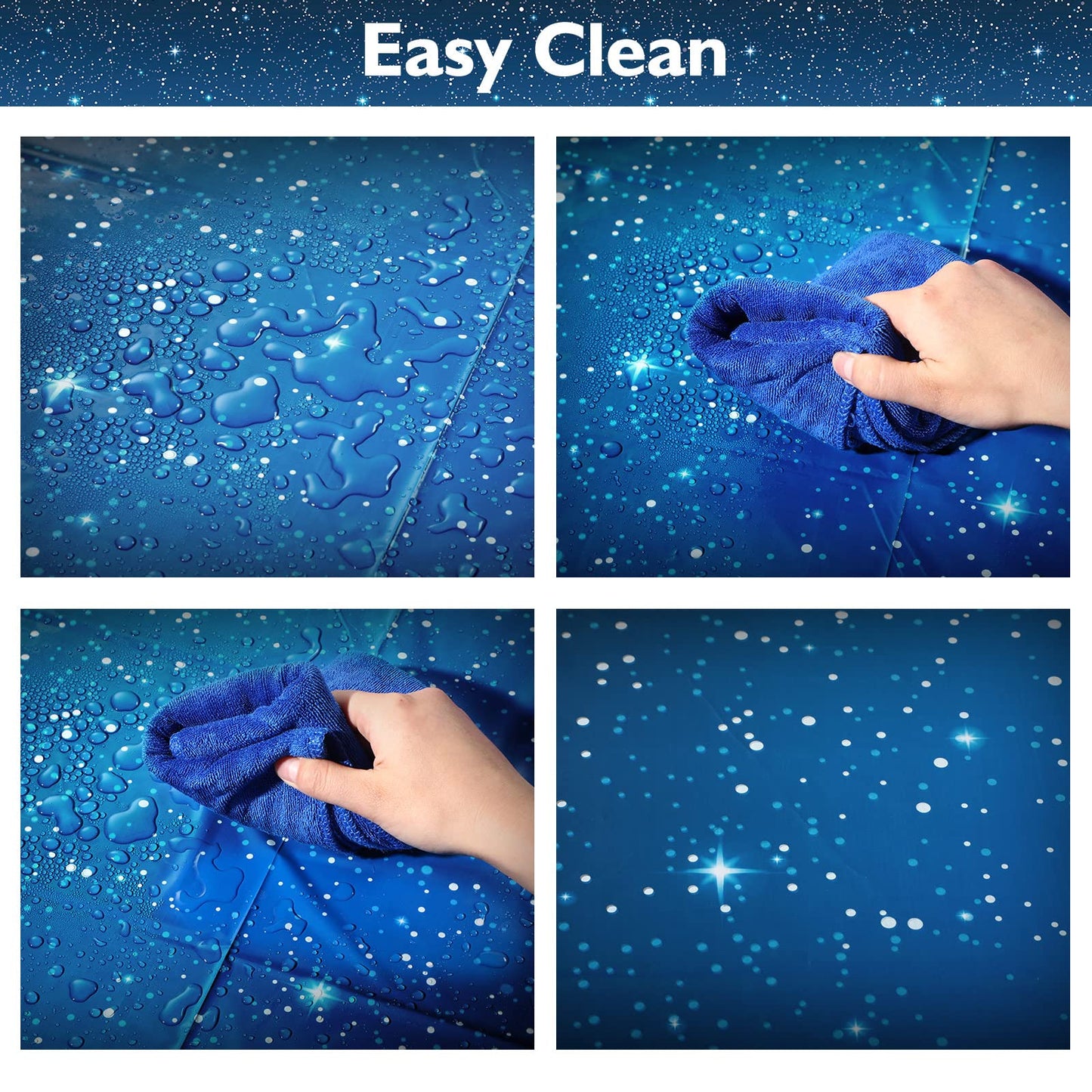 8 Pieces Space Tablecloth Starry Night Tablecloth Decorations Plastic