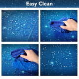 8 Pieces Space Tablecloth Starry Night Tablecloth Decorations Plastic