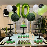 40 Inch Green Foil Balloon Number 8, Giant Self Inflating Number
