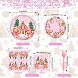 100 Pcs Pink Gingerbread Christmas Tableware Party Supplies