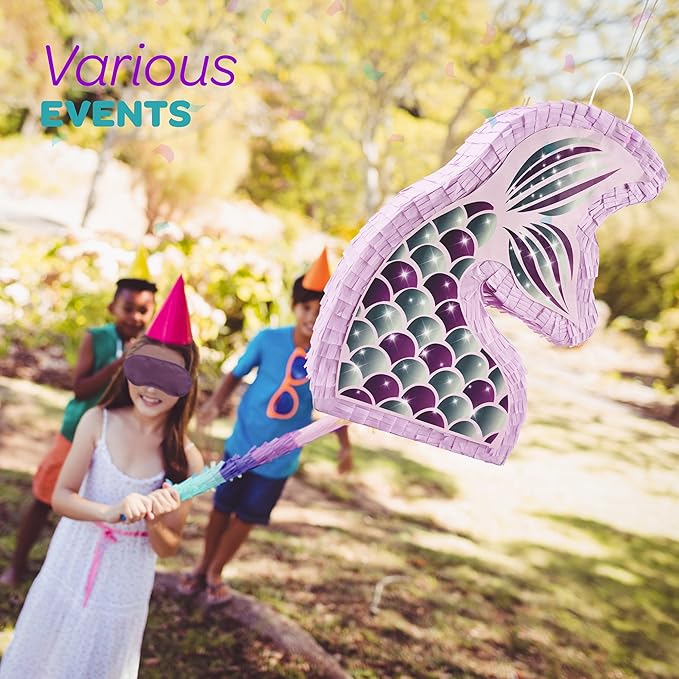 4E's Novelty Mermaid Pinata With Bat & Blindfold for Mermaid