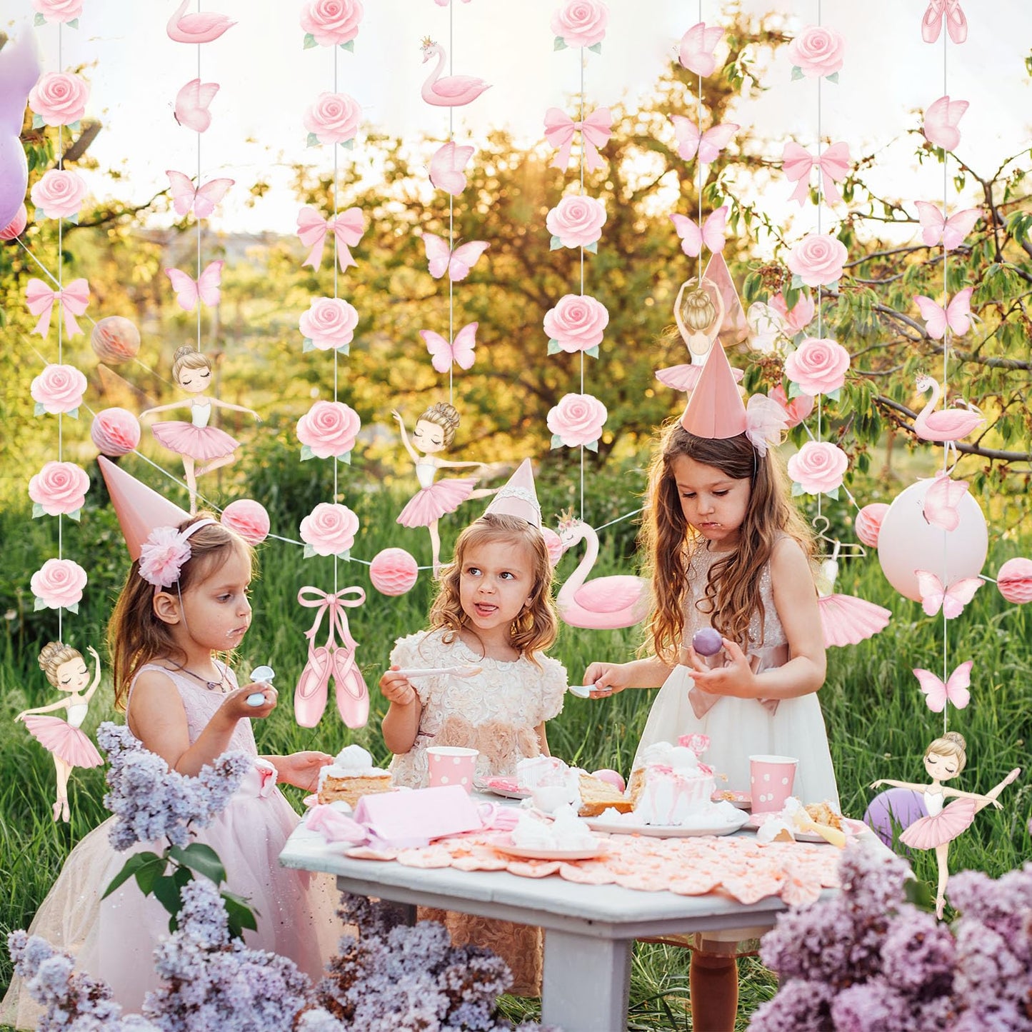 Daifunli 8 Pcs Ballerina Party Decorations Ballet Dancer Birthday