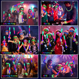 OLUPP 150 PCS Glow in the Dark Party Supplies, 16 Foam Sticks, 16 LED