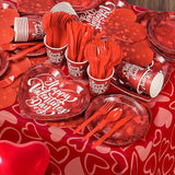 183PCS Happy Valentine's Day Party Supplies Red Love Heart