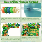 Dinosaur Birthday Party Decorations 128pcs Dinosaur Balloons Arch