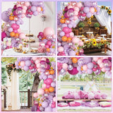 Ouddy Party Pink Purple Balloons Garland Arch Kit, Different Sizes 18
