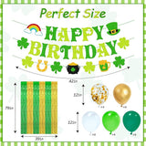 St Patrick's Day Birthday Party Decorations Shamrock Birthday Banner