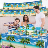 Beach Birthday Party Decorations 142PCS Beach Party Paper Plates