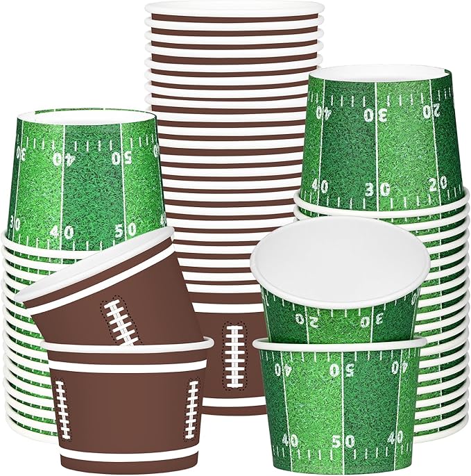 Football Party Supplies Kit for 50 Guests Snack Cups for Football