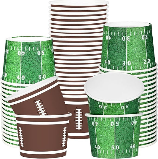 Football Party Supplies Kit for 50 Guests Snack Cups for Football