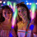 SVYIQ 12 PCS Foam Glow Sticks Bulk With 3 Modes Colorful Flashing,Foam