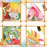 Pre Strung Hawaiian Aloha Party Banner Decorations Large Flamingo
