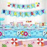 172 Pcs Pool Party Supplies Serves 24 Include Summer Beach