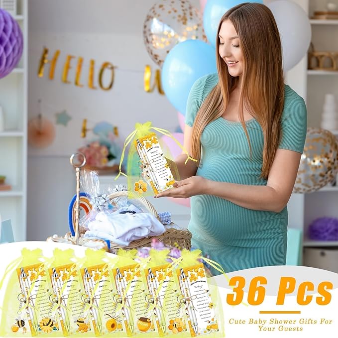 145 Pieces Bee Baby Shower Favors for Guest Honeycomb Ballpoint Pens