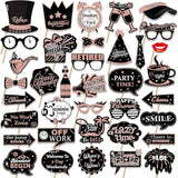 Retirement Party Photo Booth Props Kit - 37pcs Paper Photo Props 1