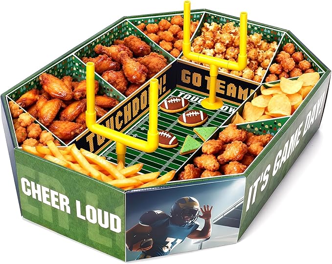 Football Party Decorations 2026 Football Snack Stadium Food Tray Set