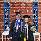DAZONGE 2026 Graduation Decorations Blue, Congrats Grad Porch Banner