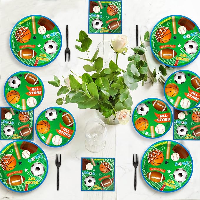Sports Party Plates Napkins Superstar Party Tableware All Star