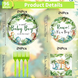 Dinosaur Baby Shower Decorations for Boys 96PCS Rawr Its a Boy Party