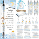 145 Pieces Baby Shower Favors for Guest Blue Elephant Ballpoint Pens