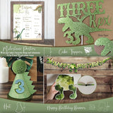 Three Rex Birthday Party Decorations Boy Dinosaur 3rd