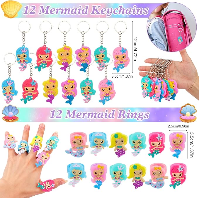 Mermaid Party Favors 12 Pack Mermaid Birthday Party Supplies Goodie
