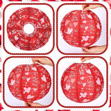 12 Pcs Valentine's Day Paper Lanterns Party Decorations Heart