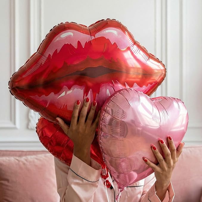 Galentine's Day Bestie Party Decorations with Red Hot Pink Heart