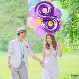 KatchOn, Giant Purple 8 Balloon Number - 40 Inch | Number 8 Balloon
