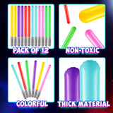 Bedwina Inflatable Light Sabers for Kids - (Pack of 12) 35-inch Neon