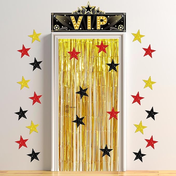 32 Pcs VIP Party Decoration VIP Door Entrance Star Sign Movie Night