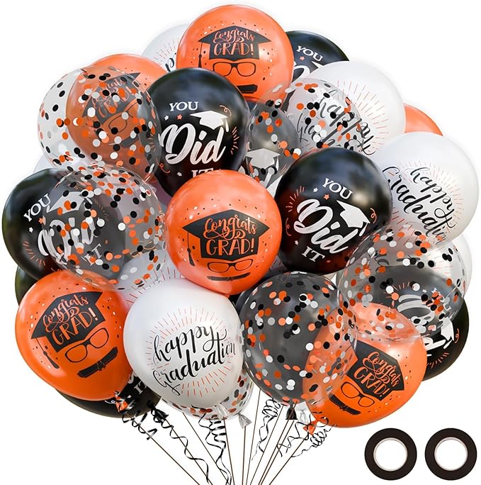 OuMuaMua 75 Pack Graduation Party Decorations Balloons Set - 12"