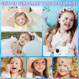 Ozepao Glitter Temporary Tattoo for Girls, 30 Sheets Mix Butterfly