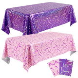 Oudain 4 Pcs Kpop Theme Purple & Pink Lightning Crack Print