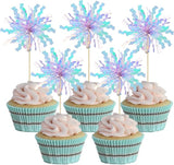 Gyufise 20Pcs Foil Firework Cupcake Toppers Happy Birthday Cake #3