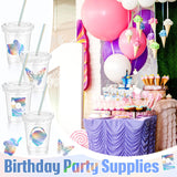 Domensi 50 Pcs Singer Birthday Party Pink Purple Music Theme Party