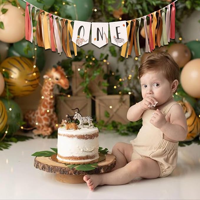 Jungle Safari Wild One High chair Banner HighChair ONE Banner