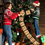 Merry Christmas Banner Vintage Christmas Garlands Decorations for