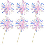 Gyufise 30Pcs Foil Firework Cupcake Toppers Sparkle Tinsel Cake #9