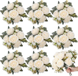 8 Bundles Artificial Peonies Flowers Boho Faux Flowers Arrangements