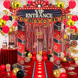 76 PCS Movie Night Party Decorations Kit Included Foil Curtain Film