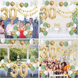 30th Birthday Decorations for Women Men Happy Banner With Cake