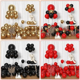 Amandir 153pcs Red Black Gold Balloon Garland Arch Kit, Different