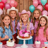 BiBo Cowgirl Cake Topper First Rodeo Birthday Cupcake Decorations Girl